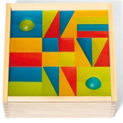 Lumi-Lichtbausteine 2 kräftige Farben i. Holzk.