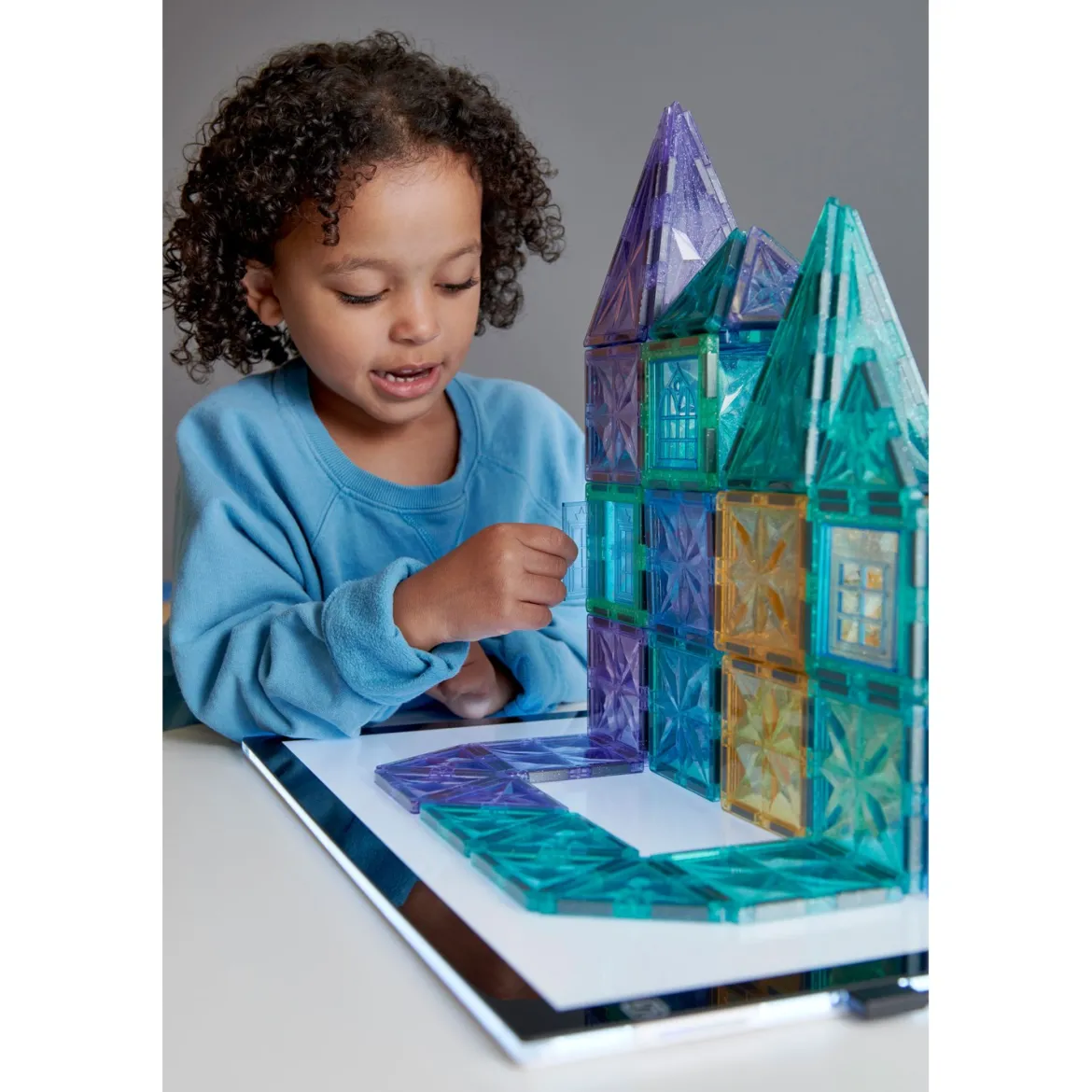 MagGenius Magnetic Building Blocks Prisma Glitter, 110 Teile