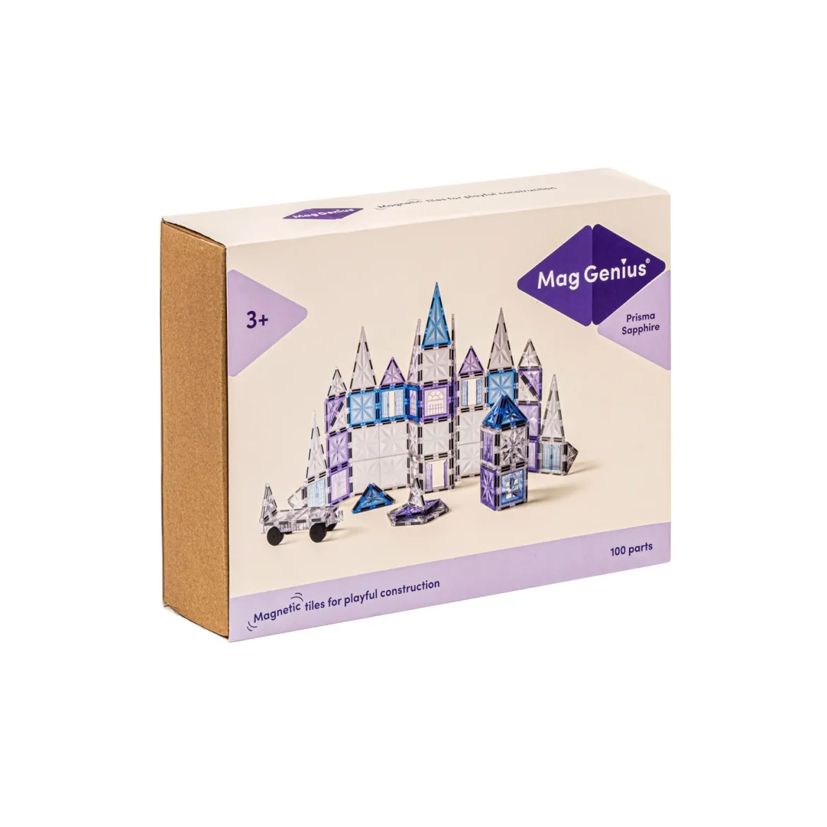 MagGenius Magnetic Building Blocks Sapphire, 100 Teile