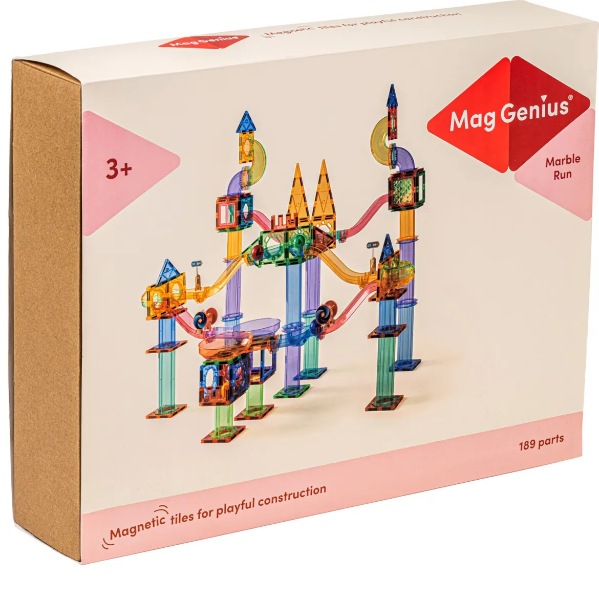 MagGenius Magnetic Marble Run, Kugelbahn mit 189 Teilen