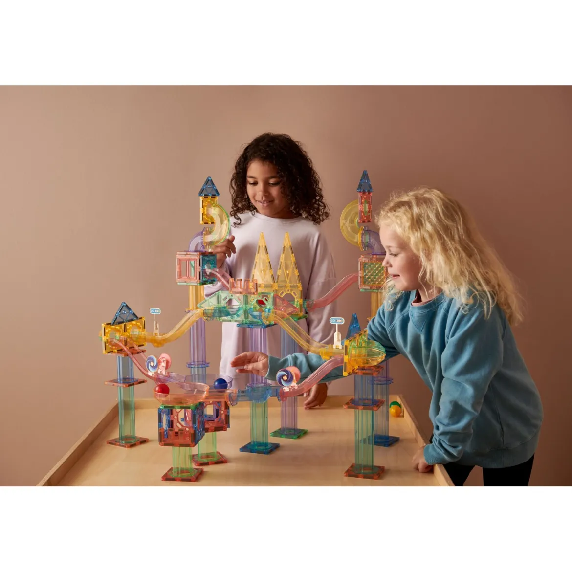 MagGenius Magnetic Marble Run, Kugelbahn mit 189 Teilen
