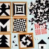 Magisches Mosaik schwarz-weiß, ab 3 Jahre
