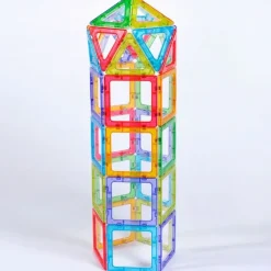 Magnetbausteine, Crystal MegaMag Polydron, transluzent, Starterset, 36 Teile, für Kinder