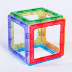 Magnetbausteine, Crystal MegaMag Polydron, transluzent, Starterset, 36 Teile, für Kinder