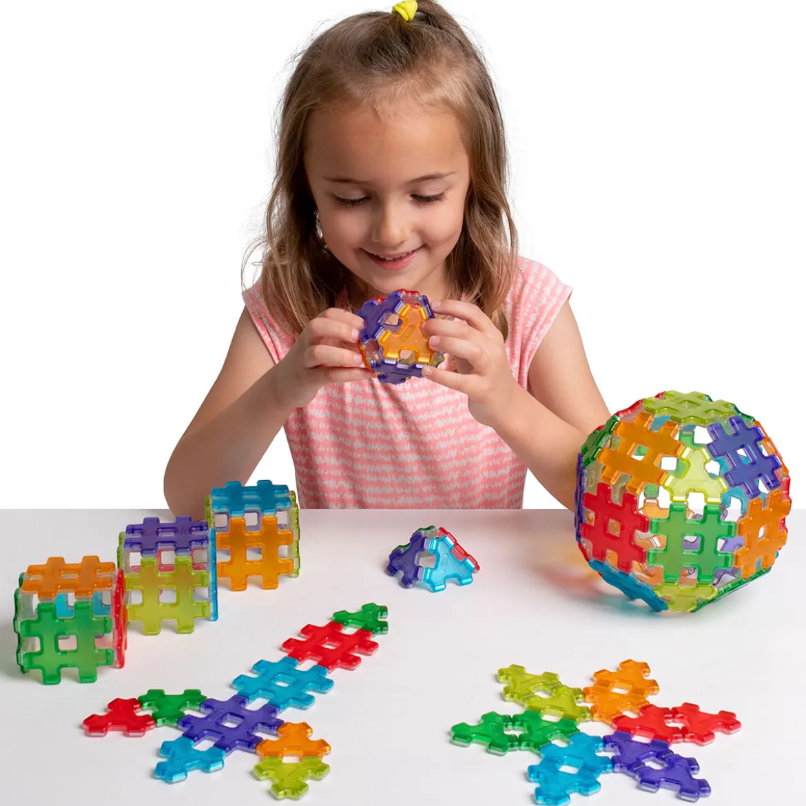 Magnetbausteine, Hashmag Polydron, Klassenset, 72 Teile, für Kinder