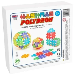 Magnetbausteine, Hashmag Polydron, Klassenset, 72 Teile, für Kinder
