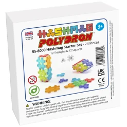 Magnetbausteine, Hashmag Polydron, Starterset, 24 Teile, für Kinder