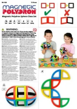 Magnetbausteine, Magnetic Polydron, Bögen und Rundungen, 36 Teile, für Kinder