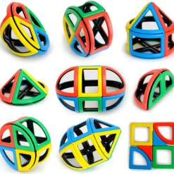 Magnetbausteine, Magnetic Polydron, Bögen und Rundungen, 72 Teile, für Kinder