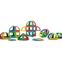 Magnetbausteine, Magnetic Polydron, Bögen und Rundungen, 72 Teile, für Kinder
