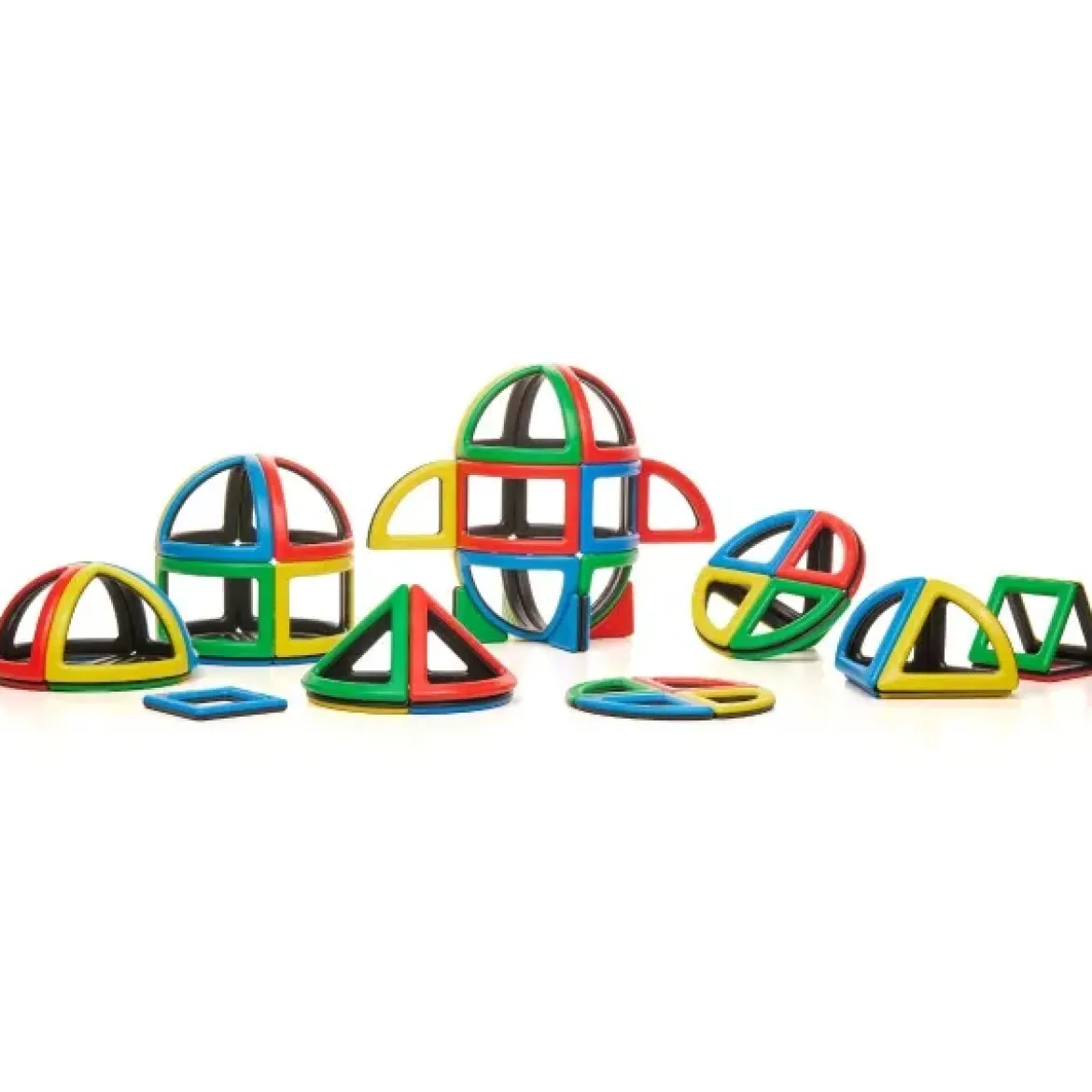 Magnetbausteine, Magnetic Polydron, Bögen und Rundungen, 72 Teile, für Kinder