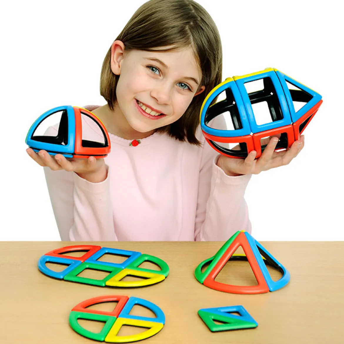 Magnetbausteine, Magnetic Polydron, Bögen und Rundungen, 72 Teile, für Kinder