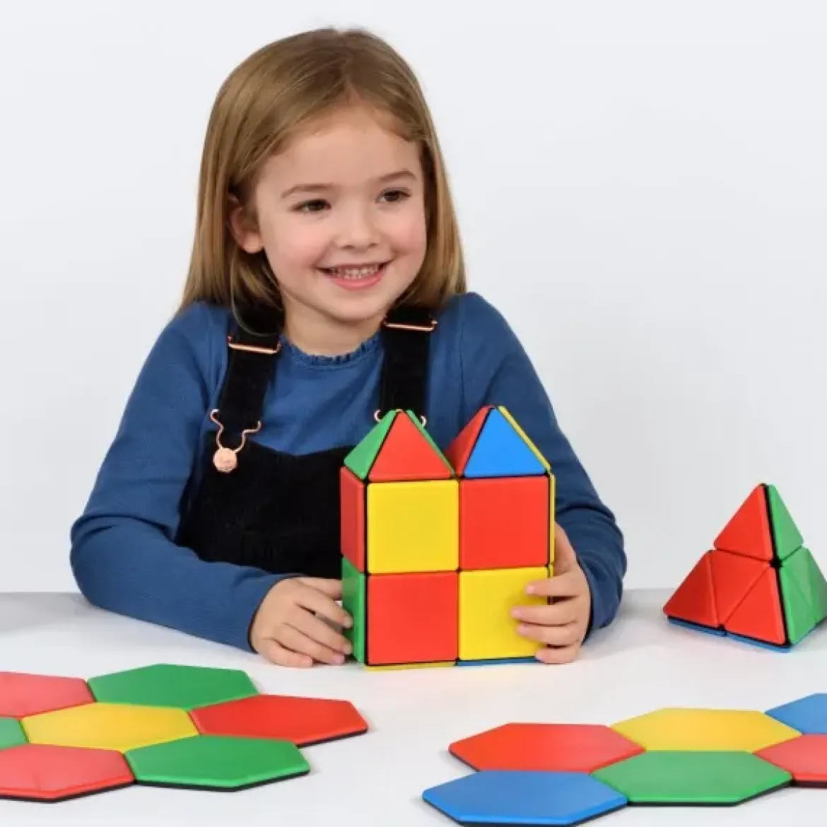 Magnetbausteine, Magnetic Polydron, Formen-Set Platten, 104 Teile, für Kinder