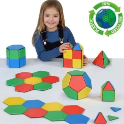 Magnetbausteine, Magnetic Polydron, Formen-Set Platten, 104 Teile, für Kinder