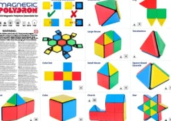 Magnetbausteine, Magnetic Polydron, Formen-Set Platten, 104 Teile, für Kinder