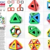 Magnetbausteine, Magnetic Polydron, Geometrie-Klassenset, 118 Teile, für Kinder