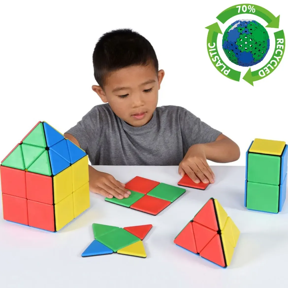 Magnetbausteine, Magnetic Polydron, Klassenset Platten, 72 Teile, für Kinder