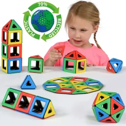 Magnetbausteine, Magnetic Polydron, Klassenset, 96 Teile, für Kinder