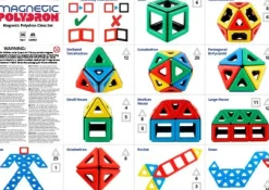 Magnetbausteine, Magnetic Polydron, Klassenset, 96 Teile, für Kinder