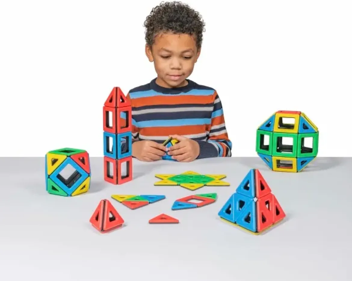 Magnetbausteine, Magnetic Polydron, Klassenset, 96 Teile, für Kinder
