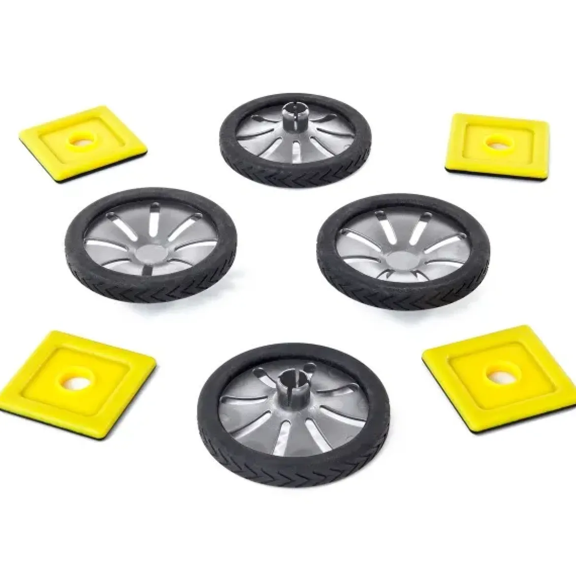 Magnetbausteine, Magnetic Polydron, Reifen-Set, 8 Teile, für Kinder