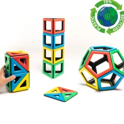 Magnetbausteine, Magnetic Polydron, Sonderformen-Set, 48 Teile, für Kinder