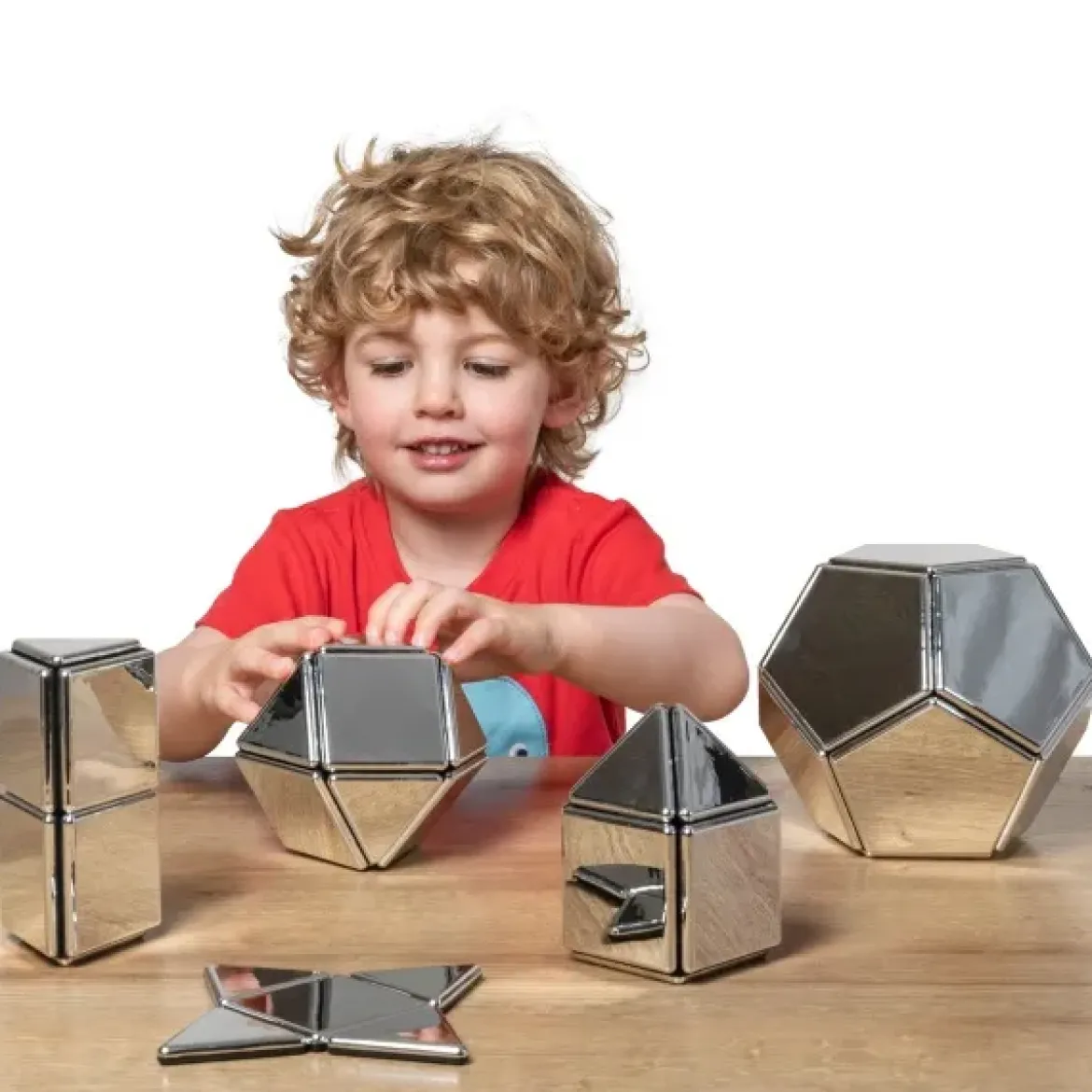 Magnetbausteine, Magnetic Polydron, Spiegel-Set, 48 Teile, für Kinder