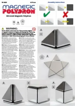 Magnetbausteine, Magnetic Polydron, Spiegel-Set, 48 Teile, für Kinder