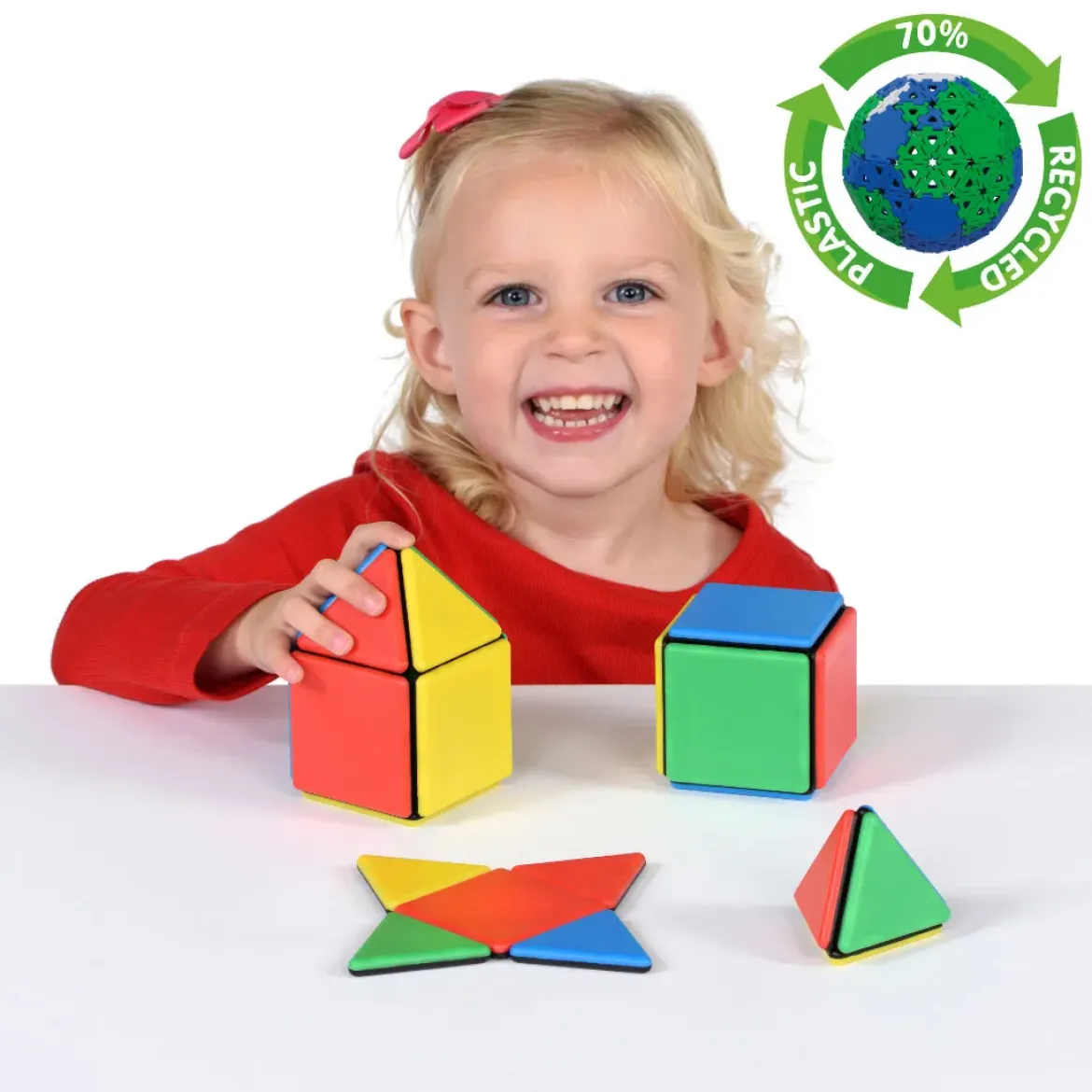 Magnetbausteine, Magnetic Polydron, Starterset Platten, 24 Teile, für Kinder