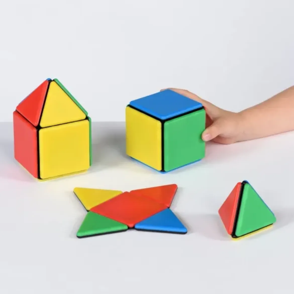 Magnetbausteine, Magnetic Polydron, Starterset Platten, 24 Teile, für Kinder