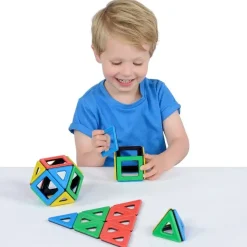 Magnetbausteine, Magnetic Polydron, Starterset, 32 Teile, für Kinder