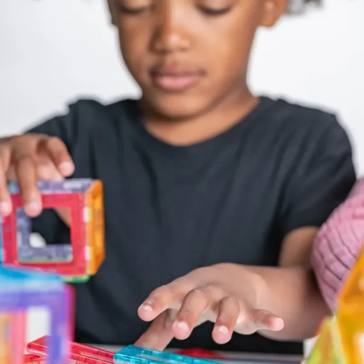 Magnetbausteine, Magnetic Polydron, transluzent, Geometrie-Set, 62 Teile, für Kinder