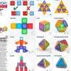 Magnetbausteine, Magnetic Polydron, transluzent, Klassenset Platten, 72 Teile, für Kinder