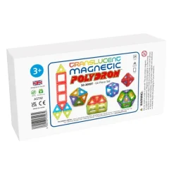 Magnetbausteine, Magnetic Polydron, transluzent, Starterset, 64 Teile, für Kinder