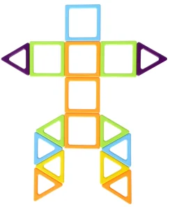 Magnetbausteine, MegaMag Polydron, Starterset, 36 Teile, für Kinder