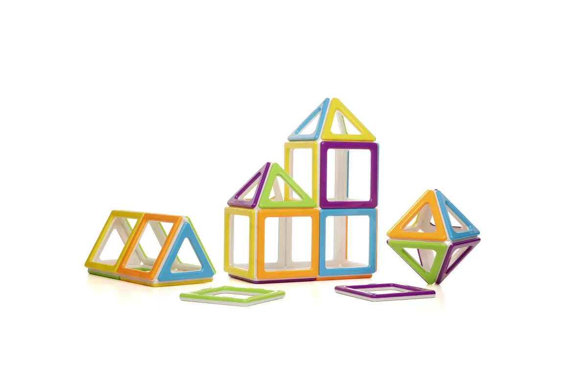 Magnetbausteine, MegaMag Polydron, Starterset, 36 Teile, für Kinder