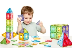 Magnetbausteine, Polydron KinderMag, Großes Set, 96 Teile, für Kleinkinder