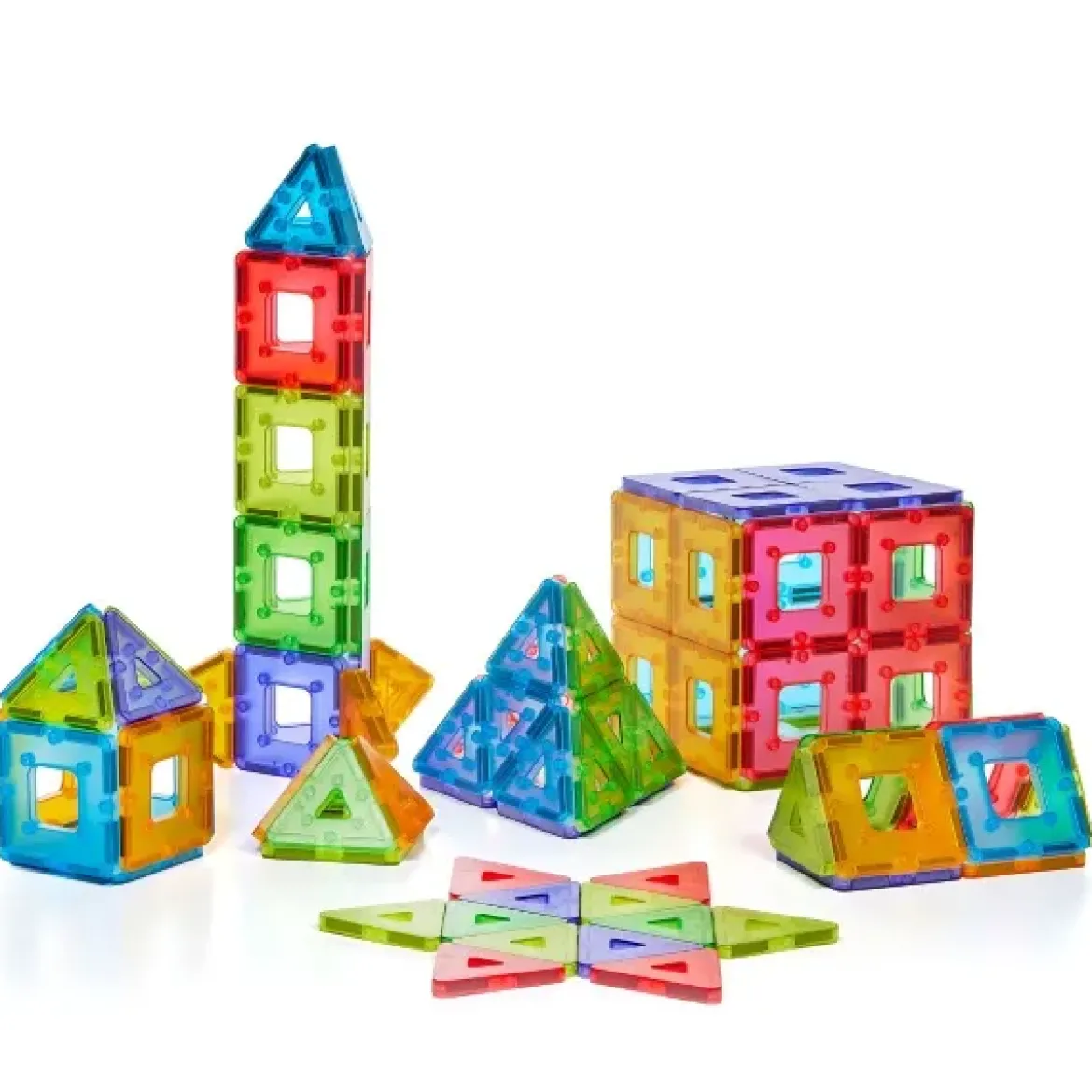 Magnetbausteine, Polydron KinderMag, Großes Set, 96 Teile, für Kleinkinder