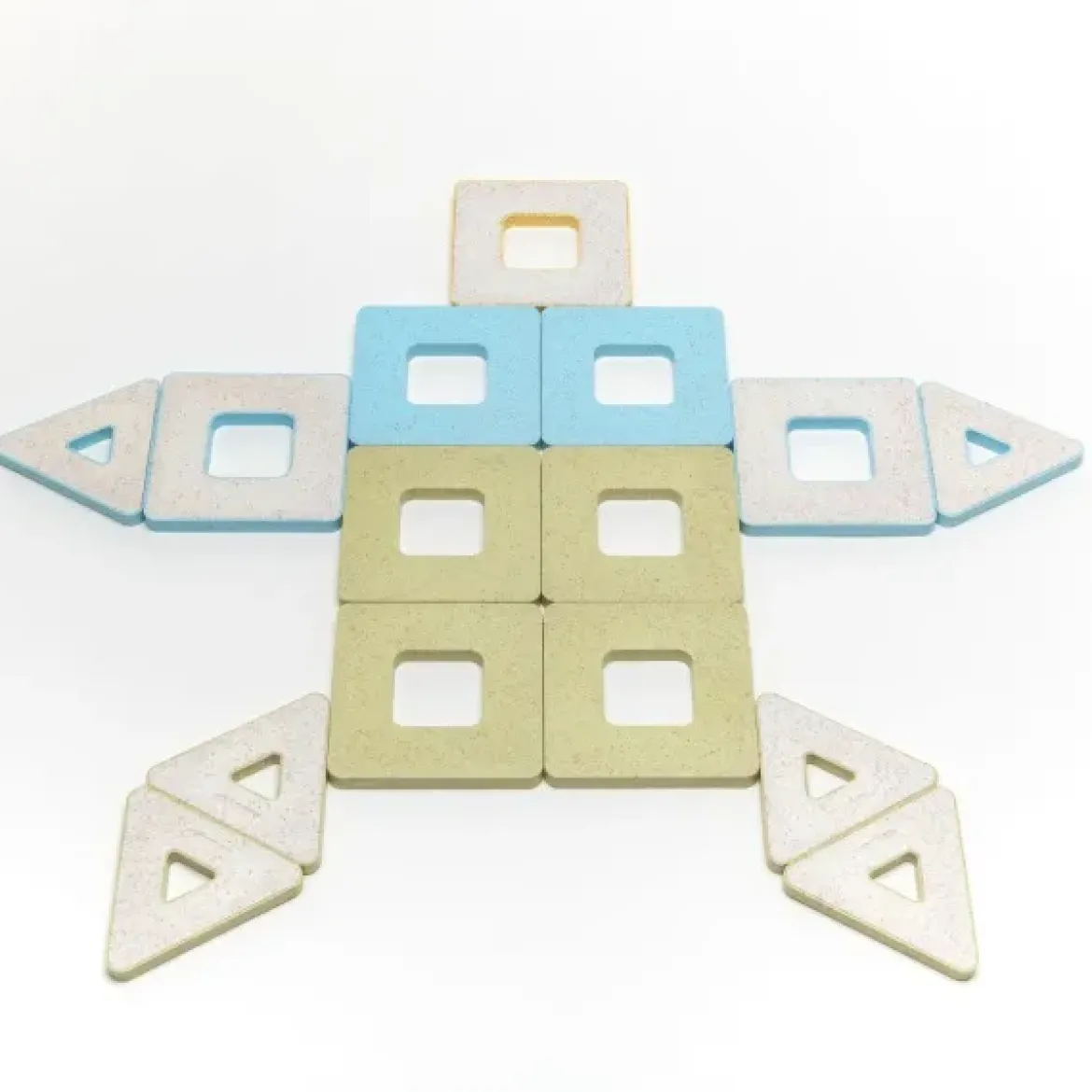 Magnetbausteine, Polydron KinderMag, Starterset, Pastell, 48 Teile, für Kleinkinder
