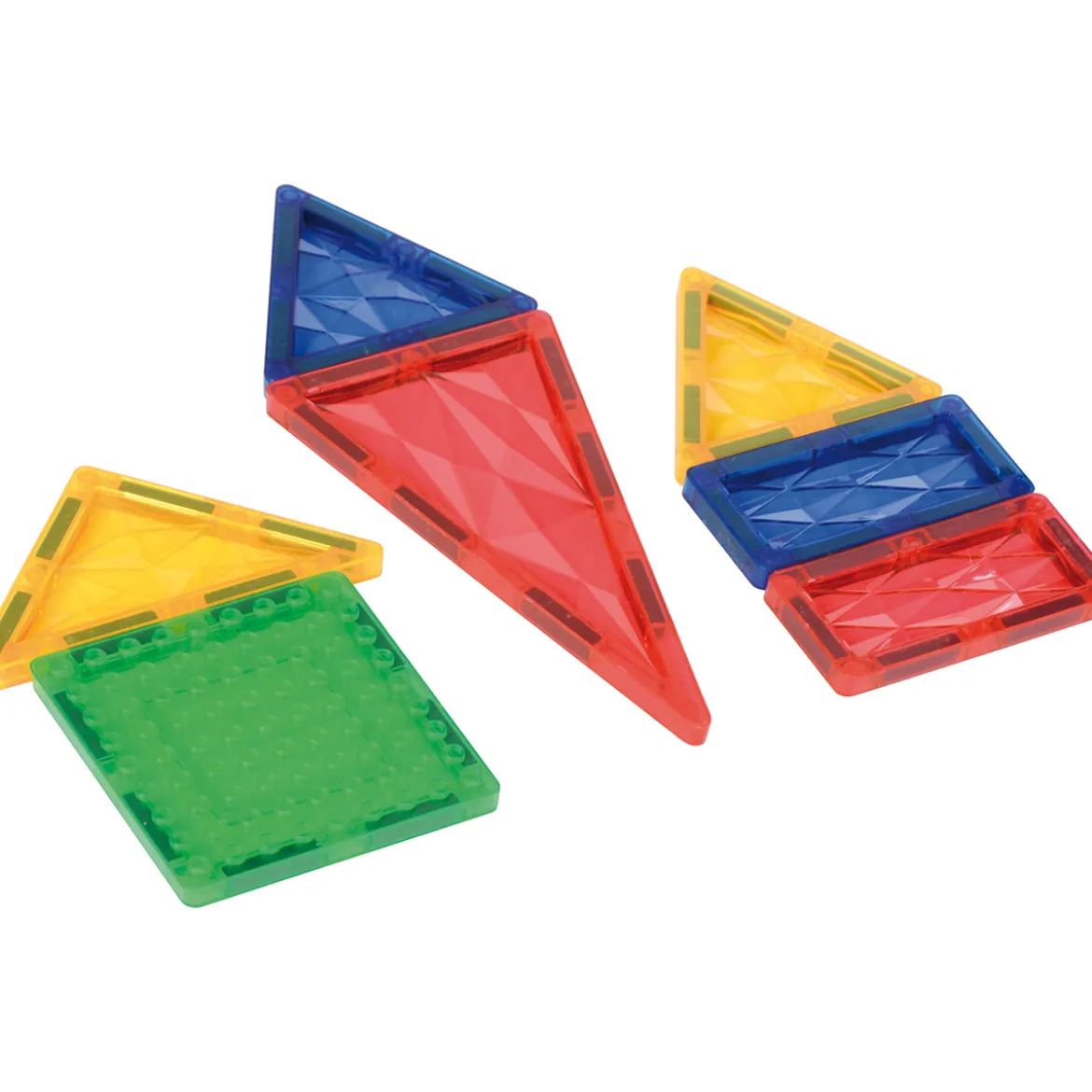Magnetische Spielsteine 108 Stück, facettierte Bausteine 2D 3D, ab 3 Jahre