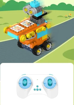 Makerzoid Big Blocks Future Mechanic Scratch Junior, Technik-Bausatz, inkl. Motor und Fernsteuerung