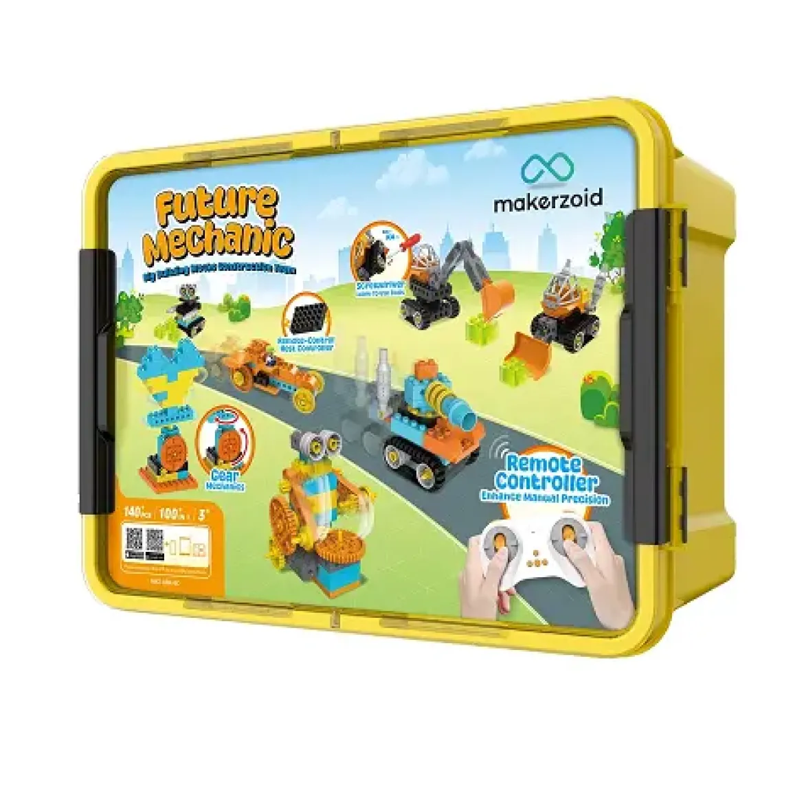 Makerzoid Big Blocks Future Mechanic, Technik-Bausatz, inkl. Motor und Fernsteuerung