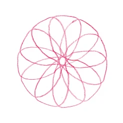 Mandala Kreisel 2 teilig, Ø 10,5 cm, Laufscheibe Ø 5,5 cm, 6er Set