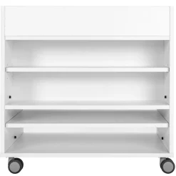Materialwagen, Holzdekor Buche Sand, HxBxT 80x80x62 cm