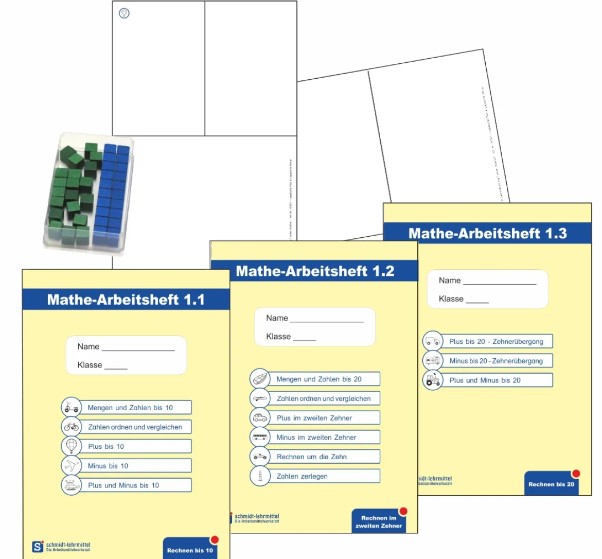 Mathe-Arbeitshefte Kl.1 - Komplettset