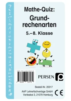 Mathe-Quiz: Grundrechenarten, 5. bis 8. Klasse