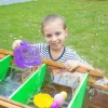 Matschtisch, Große Spielstraße für Wasser mit Schleusen und drei Ebenen, Outdoor