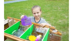 Matschtisch, Große Spielstraße für Wasser mit Schleusen und drei Ebenen, Outdoor