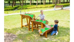 Matschtisch, Große Spielstraße für Wasser mit Schleusen und drei Ebenen, Outdoor