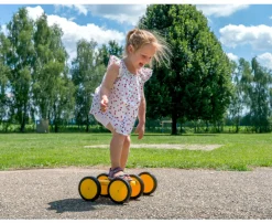 Maxi-Roller gelb, Doppel-Pedalroller, ab 5 Jahre